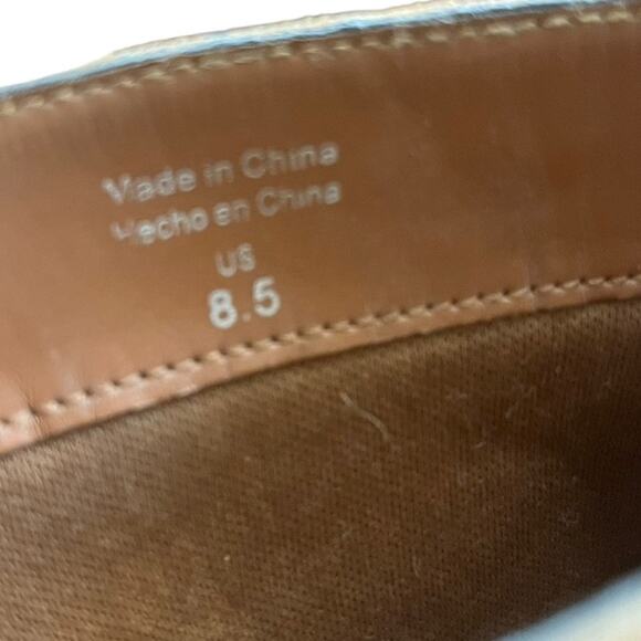 Parker & Sky Ankle Boots Size 8.5 Cognac Brown Faux Suede Block Heel 3.5” Zip - Picture 8 of 10